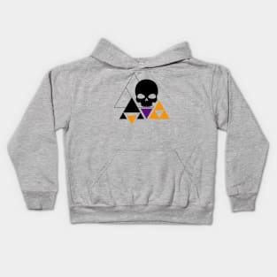 Halloween Skull Abstract print art style Kids Hoodie